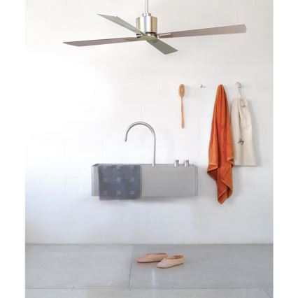 Lucci Air 210520 - Потолочный вентилятор AIRFUSION CLIMATE дерево/матовый хром + дистанционное управление