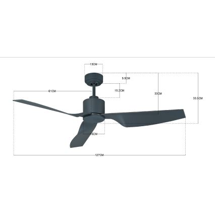 Lucci Air 210527 - Стельовий вентилятор AIRFUSION CLIMATE II чорний + пульт дистанційного керування