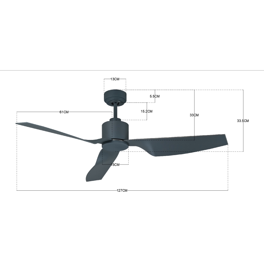 Lucci Air 210527 - Стельовий вентилятор AIRFUSION CLIMATE II чорний + пульт дистанційного керування