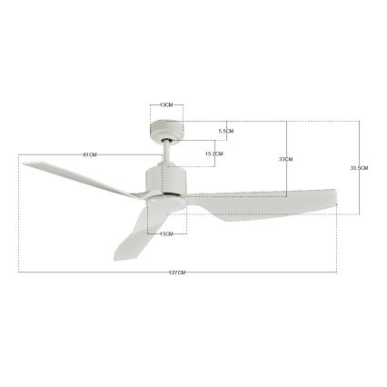Lucci Air 210528 - Стельовий вентилятор AIRFUSION CLIMATE II білий + пульт дистанційного керування