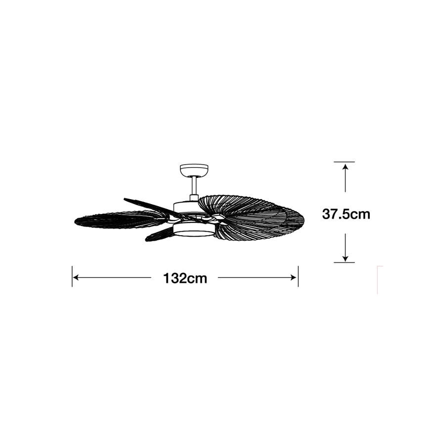 Lucci Air 210655 - Светодиодный потолочный вентилятор BALI 1xGX53/18W/230V коричневый + дистанционное управление