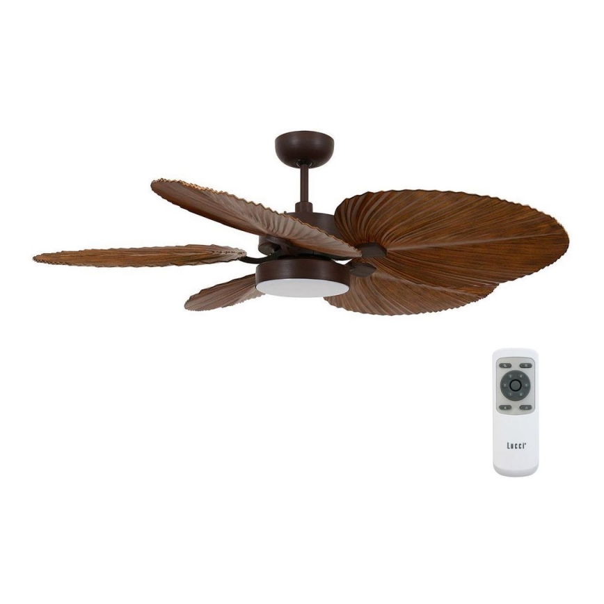 Lucci Air 210655 - Світлодіодний стельовий вентилятор BALI 1xGX53/18W/230V коричневий + пульт дистанційного керування