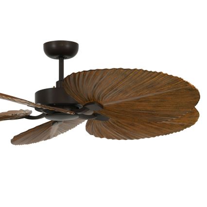 Lucci Air 21065549 - Потолочний вентилятор BALI діаметром 132 см коричневий + дистанційне керування