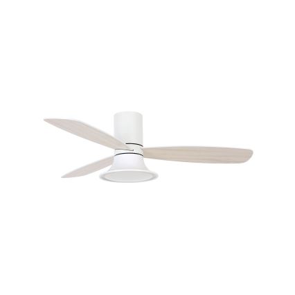 Lucci Air 210661 - Светодиодный потолочный вентилятор с регулированием яркости FLUSSO 1xGX53/18W/230V дерево/белый + дистанционное управление