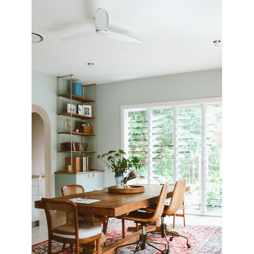 Lucci Air 212870 - Потолочный вентилятор AIRFUSION RADAR дерево/белый + дистанционное управление