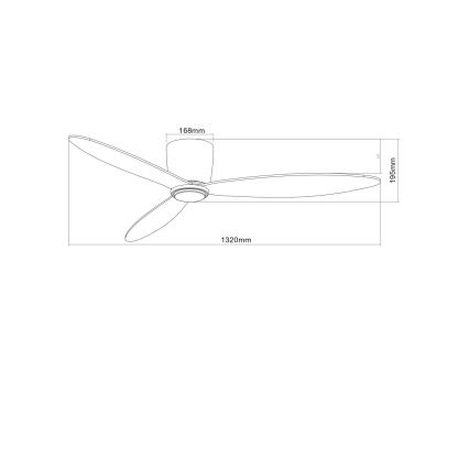 Lucci Air 212870 - Потолочный вентилятор AIRFUSION RADAR дерево/белый + дистанционное управление