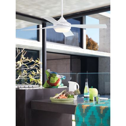 Lucci air 212898 - Стельовий LED вентилятор з регулюванням яскравості MOONAH 1xGX53/21W/230V білий + пульт дистанційного керування