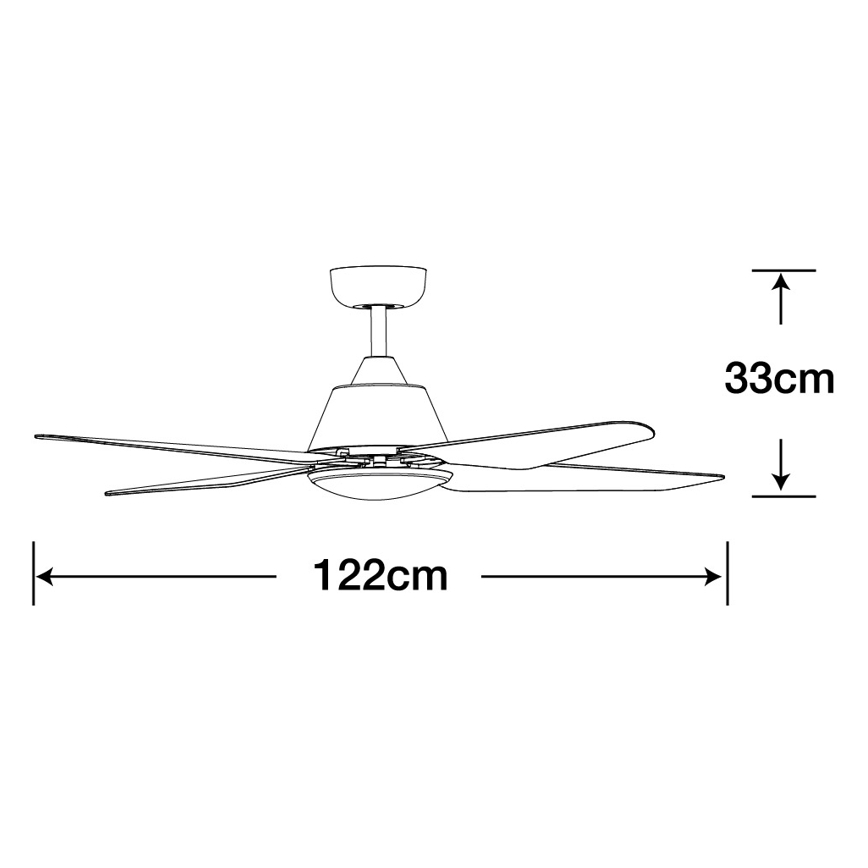 Lucci Air 212998 - Светодиодный потолочный вентилятор ARIA LED/18W/230V черный + дистанционное управление