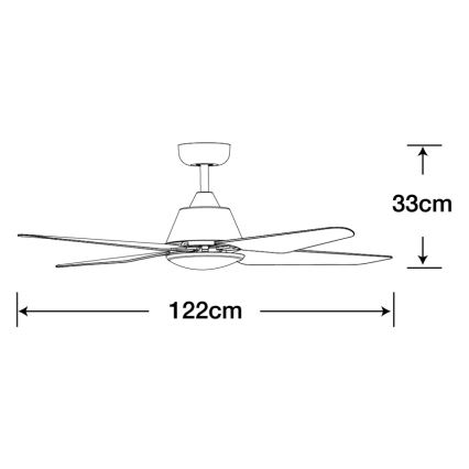 Lucci Air 212998 - Светодиодный потолочный вентилятор ARIA LED/18W/230V черный + дистанционное управление