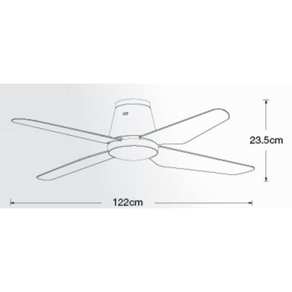 Lucci air 213001 - Світлодіодний стельовий вентилятор AIRFUSION ARIA LED/18W/230V білий + пульт дистанційного керування