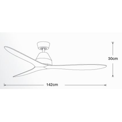 Lucci air 213041 - Потолочний вентилятор WHITEHAVEN чорний + дистанційне керування