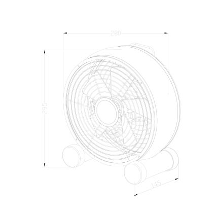 Lucci air 213120 - Настільний вентилятор BREEZE, чорний, діаметр 28 см