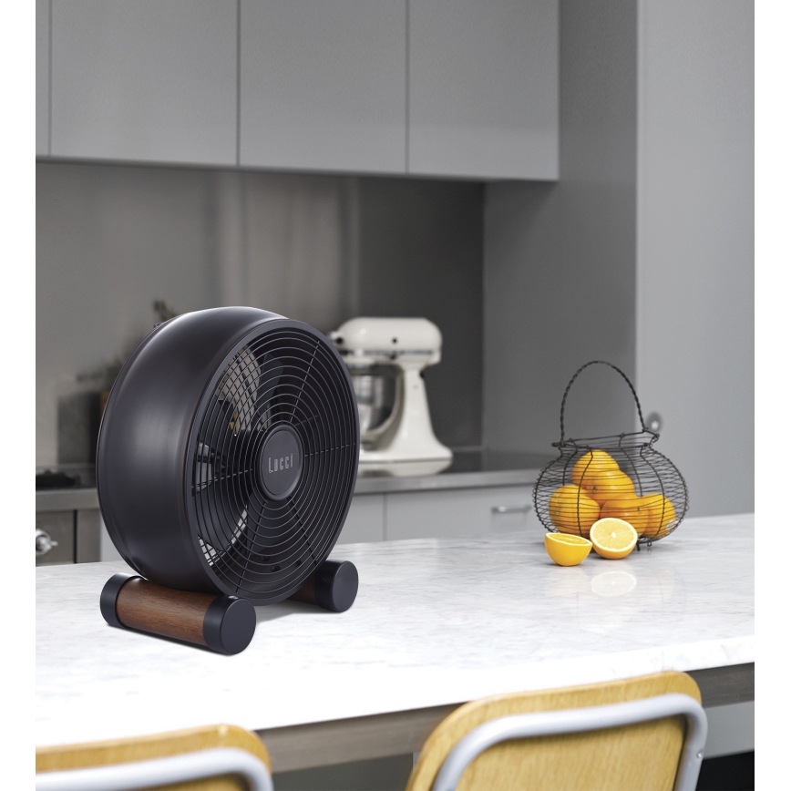 Lucci air 213121 - Настільний вентилятор BREEZE, коричневий, діаметр 28 см