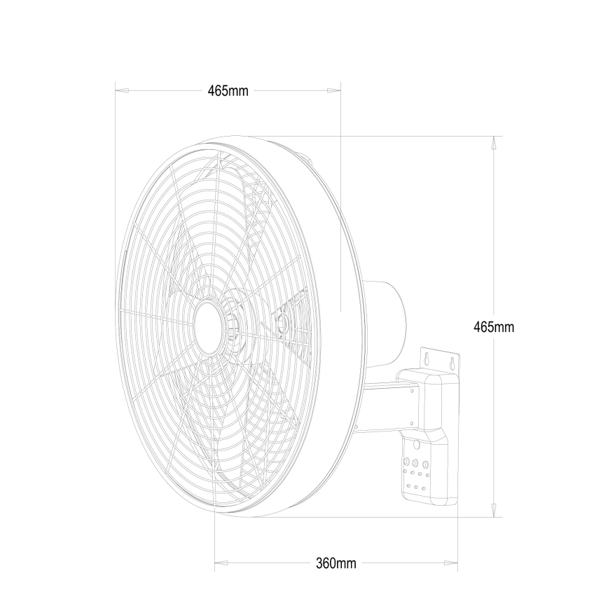 Lucci air 213124 - Настенный вентилятор BREEZE 55W/230V черный + дистанционное управление