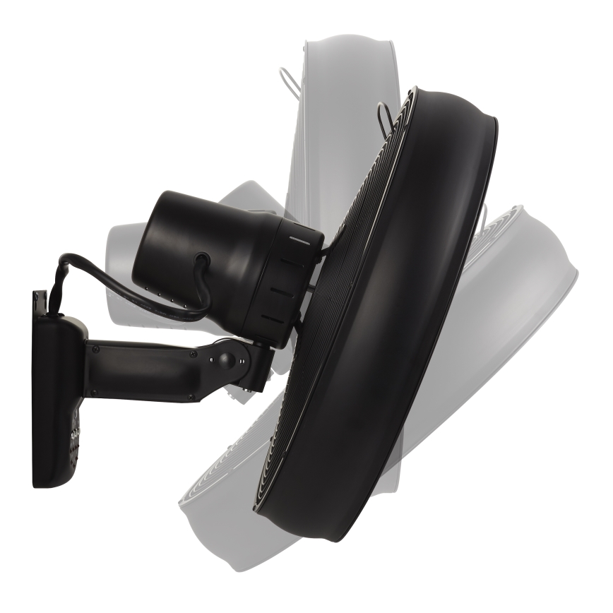 Lucci air 213124 - Настінний вентилятор BREEZE 55W/230V чорний + пульт дистанційного керування