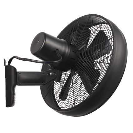 Lucci air 213124 - Настінний вентилятор BREEZE 55W/230V чорний + пульт дистанційного керування