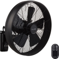 Lucci air 213124 - Настінний вентилятор BREEZE 55W/230V чорний + пульт дистанційного керування