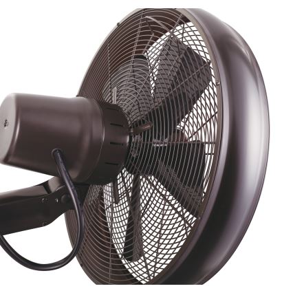 Lucci air 213125 - Настенный вентилятор BREEZE 55W/230V черный/коричневый + дистанционное управление