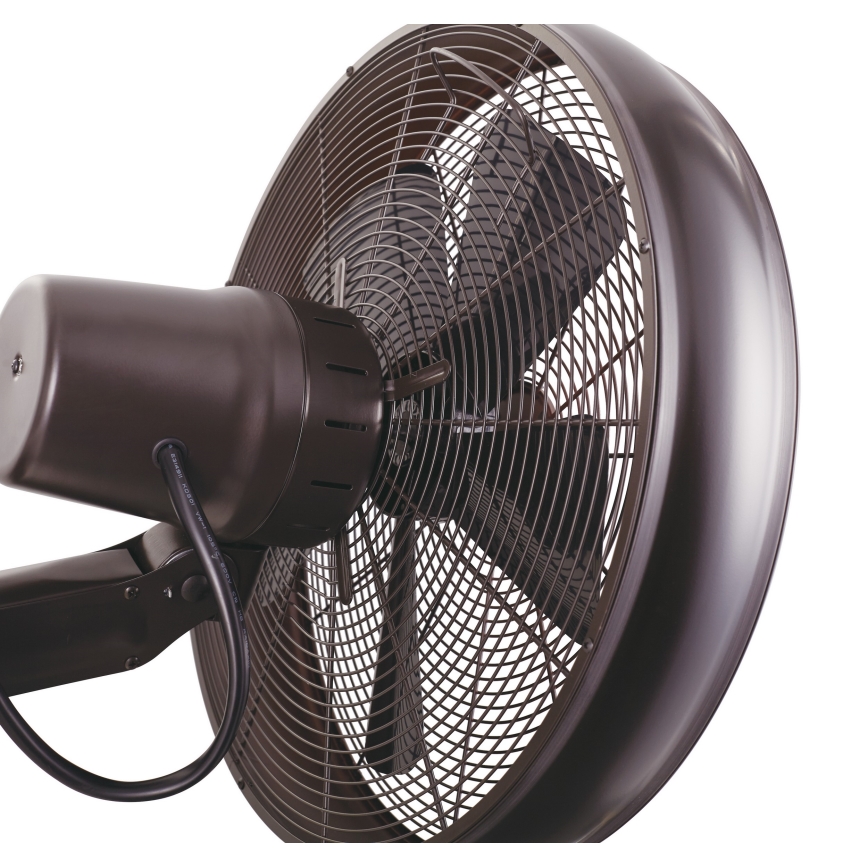 Lucci air 213125 - Настенный вентилятор BREEZE 55W/230V черный/коричневый + дистанционное управление