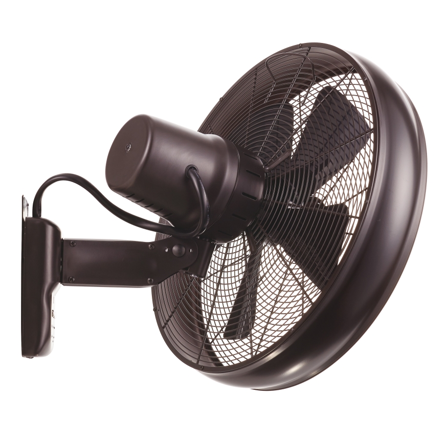 Lucci air 213125 - Настенный вентилятор BREEZE 55W/230V черный/коричневый + дистанционное управление