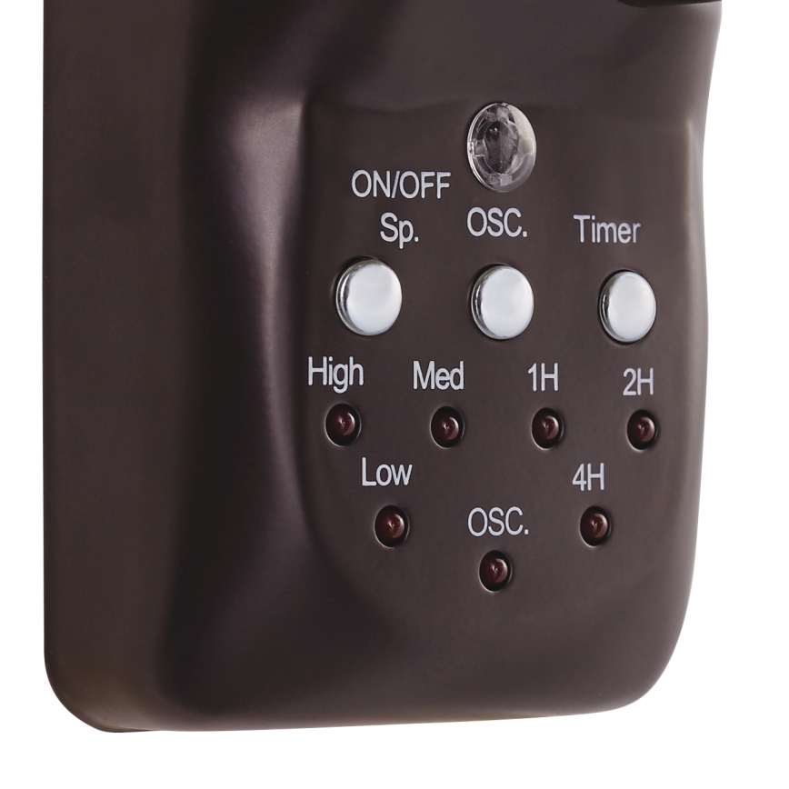 Lucci air 213125 - Настінний вентилятор BREEZE 55W/230V чорний/коричневий + пульт дистанційного керування