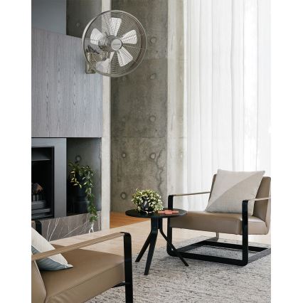 Lucci air 213126 - Настенный вентилятор BREEZE 55W/230V матовый хром + дистанционное управление