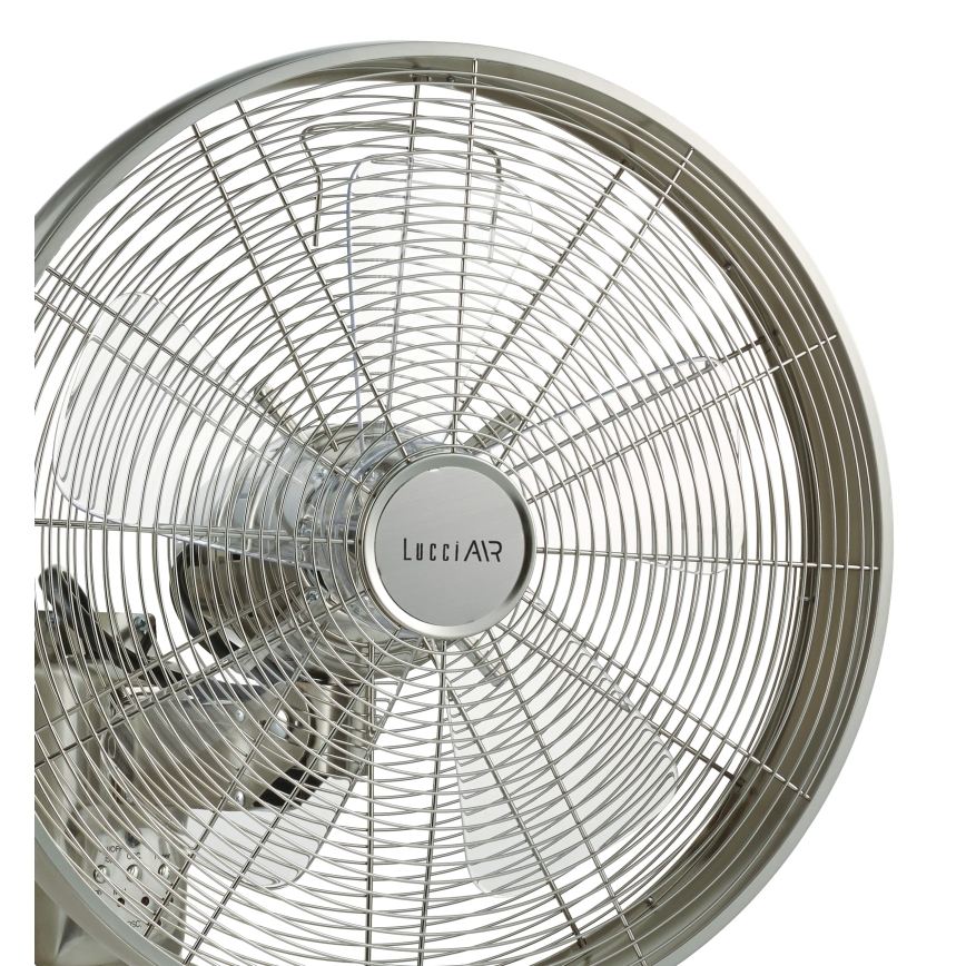 Lucci air 213126 - Настінний вентилятор BREEZE 55W/230V матовий хром + пульт дистанційного керування