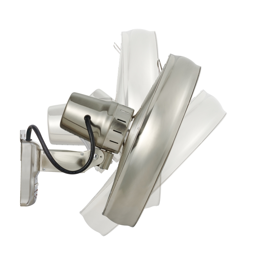 Lucci air 213126 - Настінний вентилятор BREEZE 55W/230V матовий хром + пульт дистанційного керування