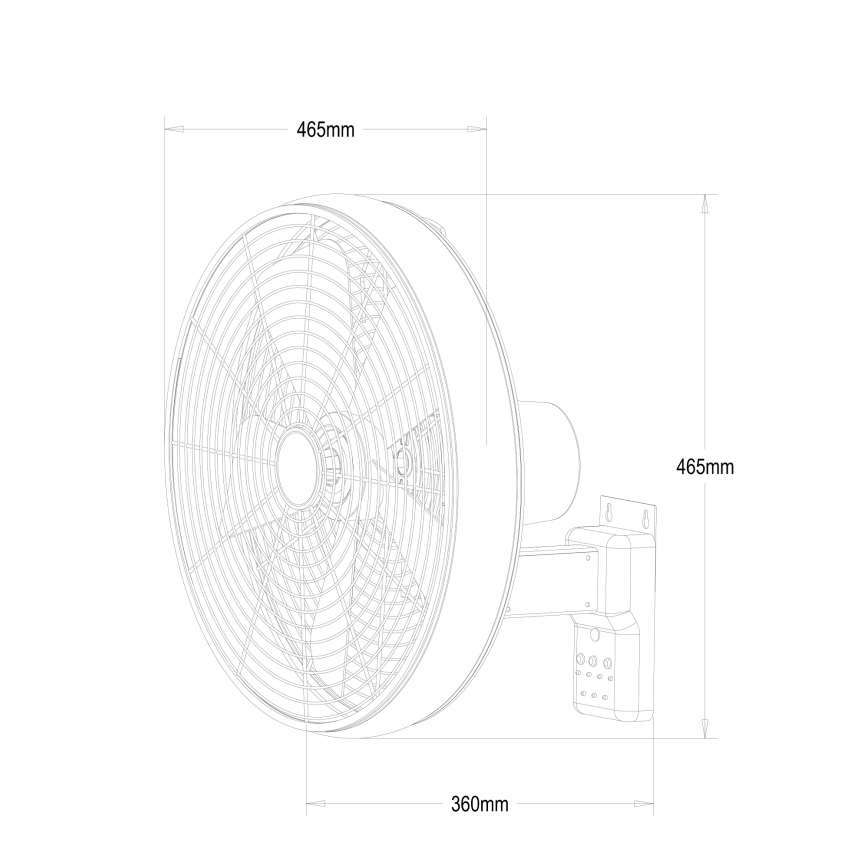 Lucci Air 213128EU - Настенный вентилятор BREEZE 55W/230V белый + дистанционное управление
