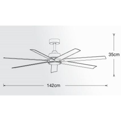 Lucci air 213182 - Светодиодный потолочный вентилятор ATLANTA 1xGX53/12W/230V белый + дистанционное управление