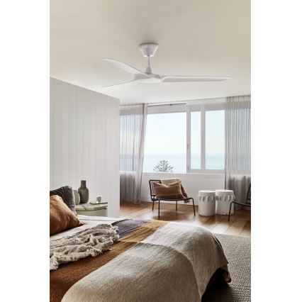 Lucci Air 21321549 - Потолочний вентилятор ABYSS діаметром 142 см IP66 білий + дистанційне керування