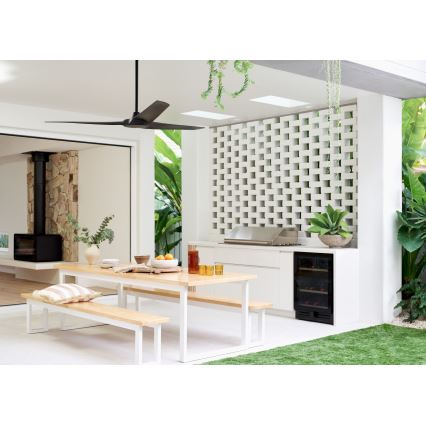 Lucci Air 21321649 - Потолочный вентилятор ABYSS диаметр 142 см IP66 черный + дистанционное управление