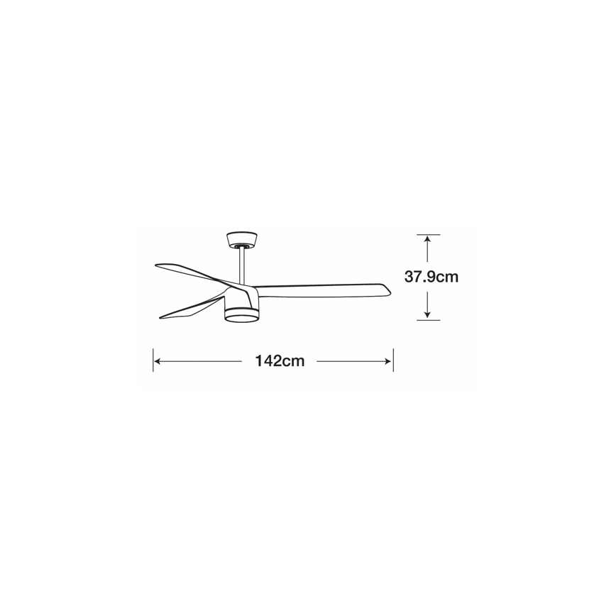Lucci air 213281 - Потолочный вентилятор PEREGRINE 1xGX53/12W/230V черный + дистанционное управление