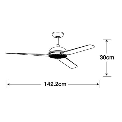 Lucci air 213301 - LED диммируемый потолочный вентилятор UNIONE 1xGX53/12W/230V коричневый/полированный хром Ø 142 см + пульт дистанционного управления