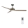 Lucci air 213301 - LED диммируемый потолочный вентилятор UNIONE 1xGX53/12W/230V коричневый/полированный хром Ø 142 см + пульт дистанционного управления