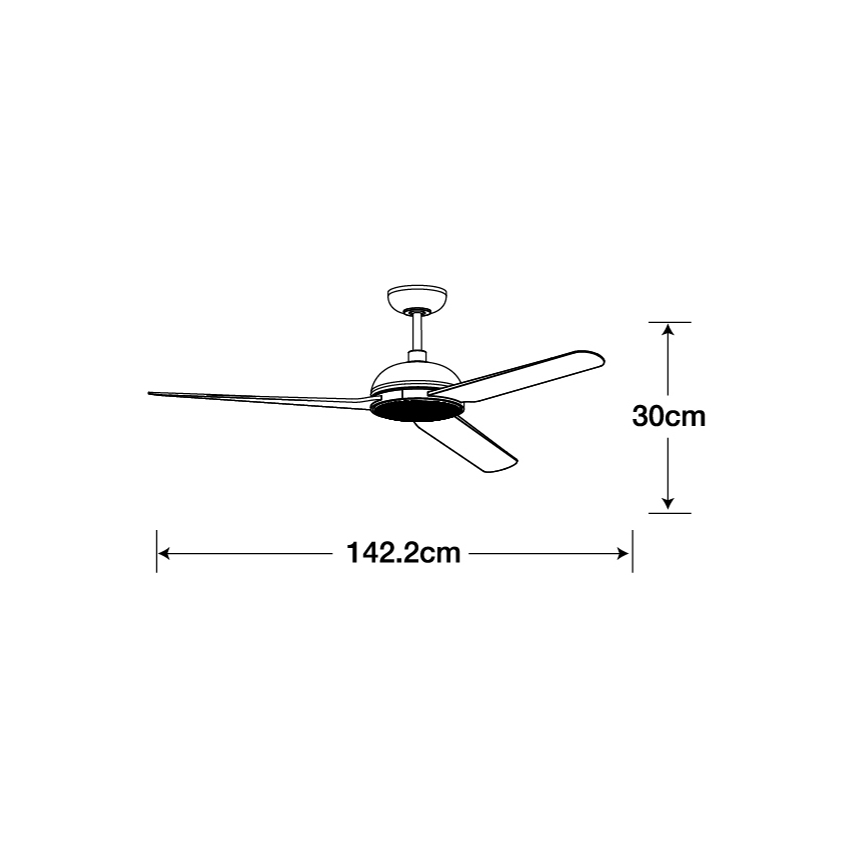 Луччі ейр 213301 - світлодіодний затемнюваний стельовий вентилятор УНІОНЕ 1хҐХ53/12 Вт/230 В коричневий/глянцевий хром діаметр 142 см + пульт дистанційного керування
