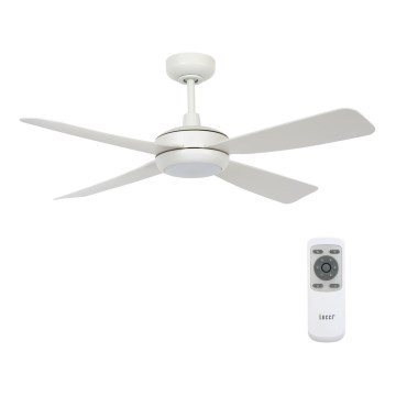 Lucci air 213302 - Стельовий LED вентилятор з регулюванням яскравості SLIPSTREAM 1xGX53/12W/230V білий + дистанційне керування