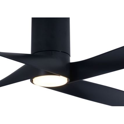 Lucci air 213351 - Стельовий LED вентилятор з регулюванням яскравості RIVIERA 1xGX53/12W/230V чорний + дистанційне керування