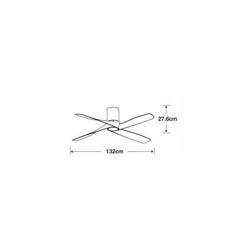 Lucci air 213351 - Стельовий LED вентилятор з регулюванням яскравості RIVIERA 1xGX53/12W/230V чорний + дистанційне керування
