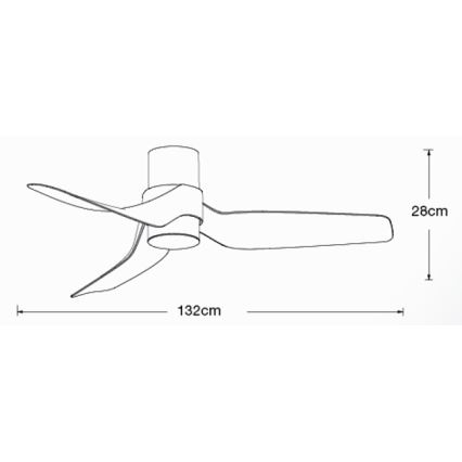 Lucci air 213353 - Светодиодный потолочный вентилятор с регулированием яркости NAUTICA 1xGX53/12W/230V белый + дистанционное управление