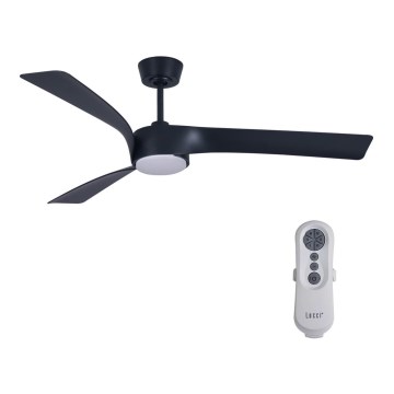 Lucci air 213358 - Стельовий LED вентилятор з регулюванням яскравості LINE 1xGX53/12W/230V чорний + ДК