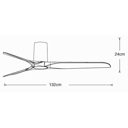 Lucci air 21610149 - Стельовий вентилятор LONDO чорний + пульт дистанційного керування