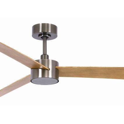 Lucci air 21610449 - Світлодіодний стельовий вентилятор з регулюванням яскравості CLIMATE 1xGX53/12W/230V коричневий/глянцевий хром + пульт дистанційного керування