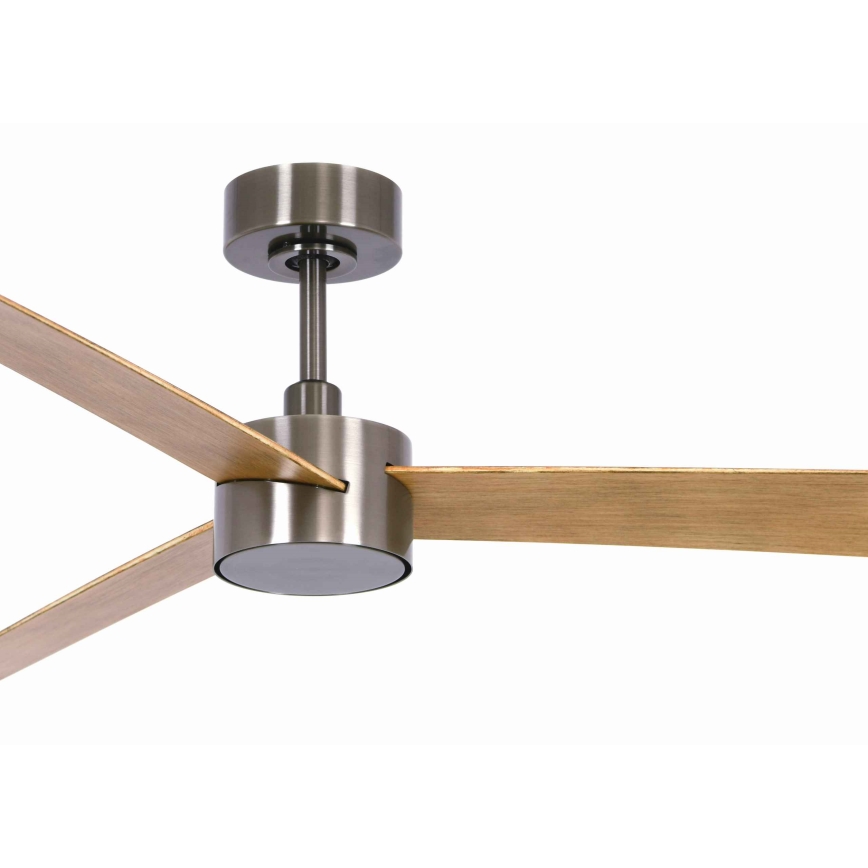 Lucci air 21610449 - Світлодіодний стельовий вентилятор з регулюванням яскравості CLIMATE 1xGX53/12W/230V коричневий/глянцевий хром + пульт дистанційного керування