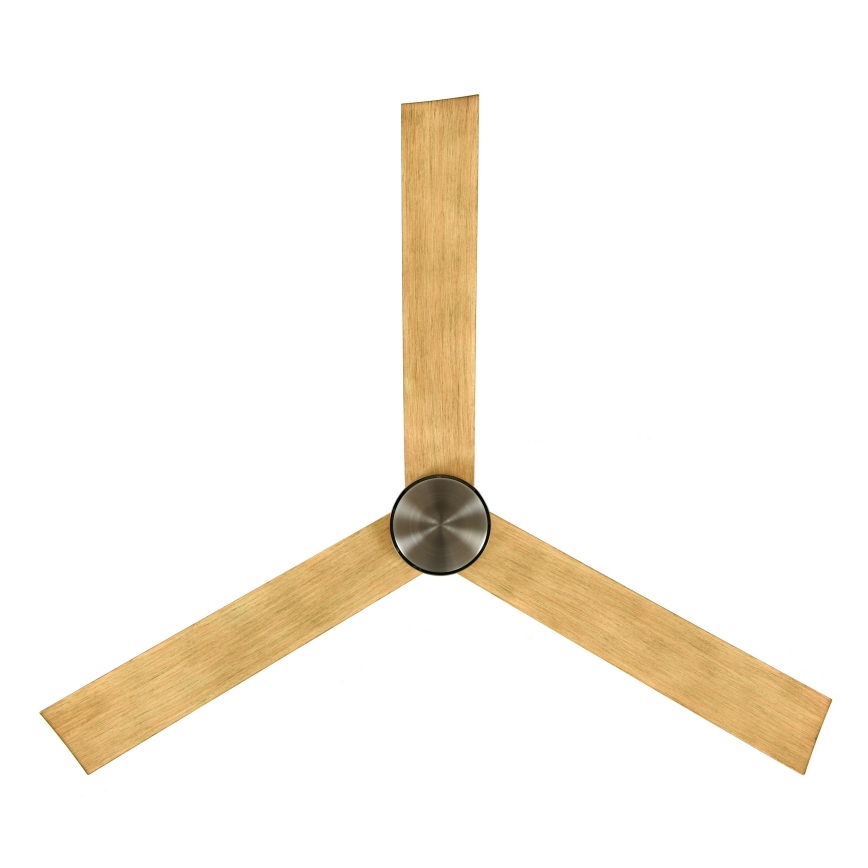 Lucci air 21610449 - Светодиодный потолочный вентилятор с регулированием яркости CLIMATE 1xGX53/12W/230V коричневый/блестящий хром + дистанционное управление