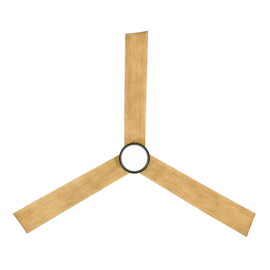 Lucci air 21610449 - Светодиодный потолочный вентилятор с регулированием яркости CLIMATE 1xGX53/12W/230V коричневый/блестящий хром + дистанционное управление