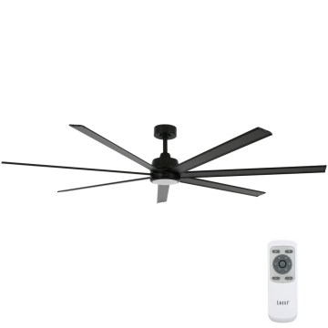 Lucci air 21610949 - Світлодіодний стельовий вентилятор ATLANTA 1xGX53/12W/230V чорний + пульт дистанційного керування