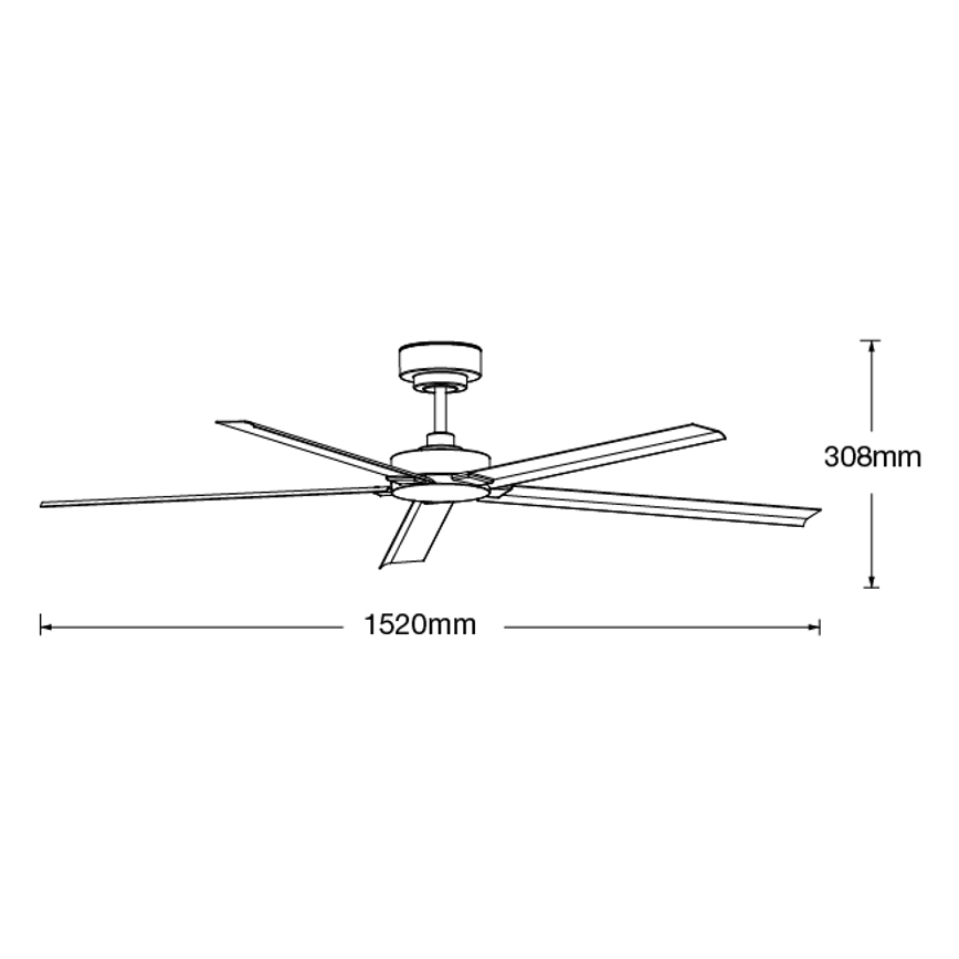 Lucci air 21616049 - Потолочный вентилятор MONZA IP55 белый + дистанционное управление