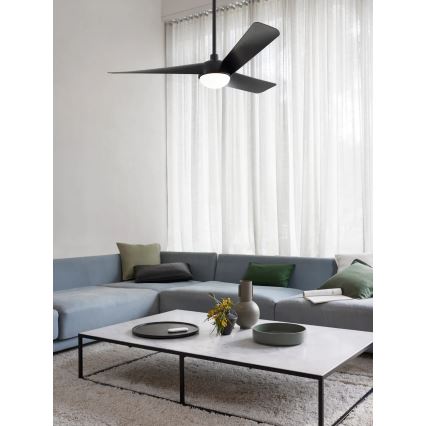 Lucci Air 21617149 - диммируемый LED-потолочный вентилятор OSPREY 1xGX53/12W/230V, диаметр 132 см, чёрный + дистанционное управление