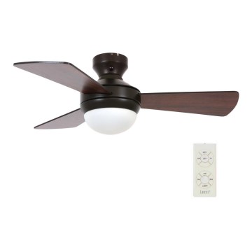 Lucci Air 512311 - Потолочный вентилятор AIRLIE HUGGER 2xE27/15W/230V деревянный/коричневый, Ø 91 см + пульт дистанционного управления